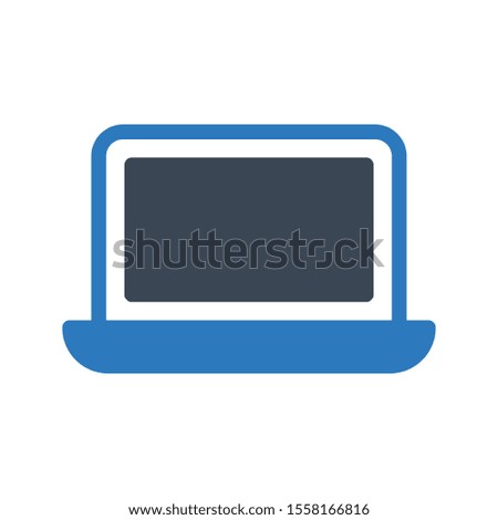 laptop vector glyph colour icon