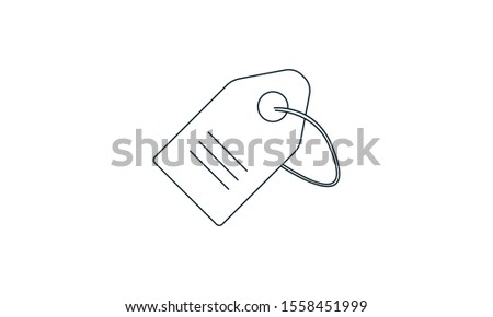 Price tag icon label pricetag with ring luggage vector image
