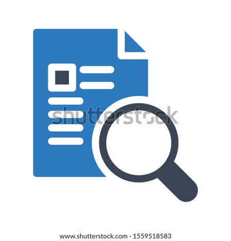 magnifier vector glyph colour icon 