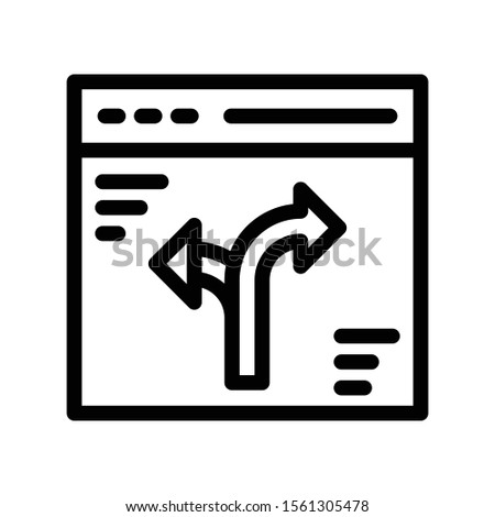 online direction vector thin line icon 