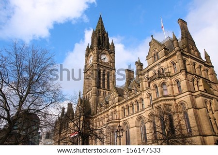 Manchester - city in North West England (UK). City Hall.