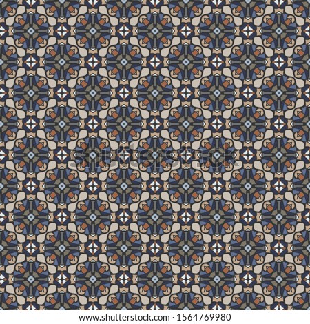 Vector retro seamless pattern. Ideal for printing on fabric or paper