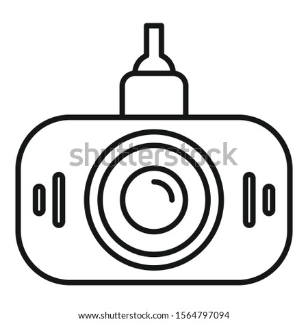 Hd dvr recorder icon. Outline hd dvr recorder vector icon for web design isolated on white background