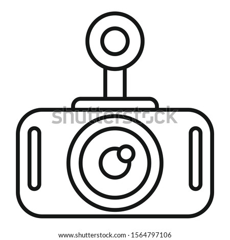 Led dvr camera icon. Outline led dvr camera vector icon for web design isolated on white background