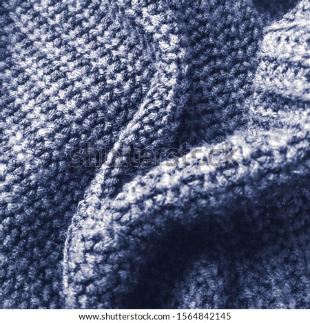 Knitting Wool Texture. Light Cable Knit Sweater. Lilac Knitted Wool Texture. Scandinavian Background. Nordic Illustration. Lilac Clothes. Gray Scandinavian Holiday.