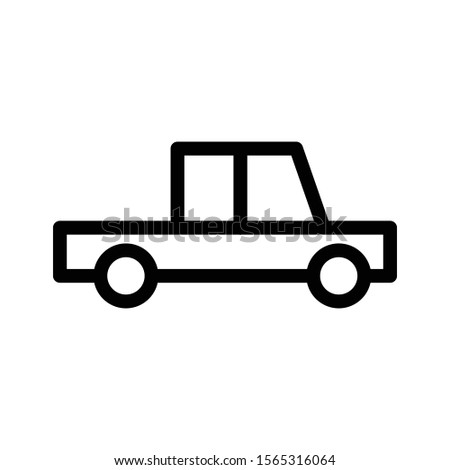 truck vector thin line icon 