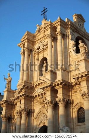 The Cathedral of Syracuse. Sicily. Italy. Europe