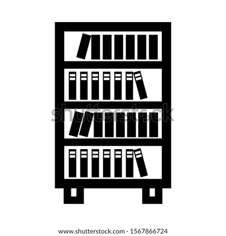 bookcase icon isolated sign symbol vector illustration - high quality black style vector icons

