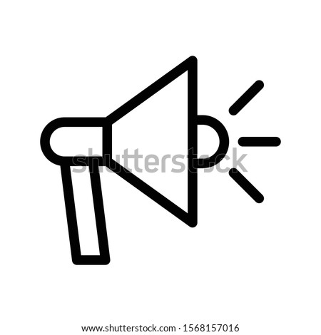 speaker vector thin line icon 