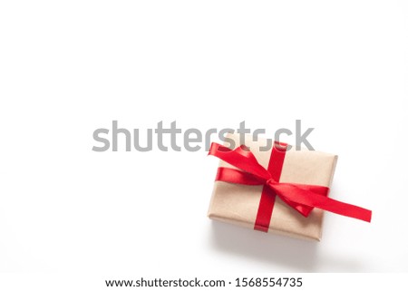 Gift boxes on a white background with space for writing. Concept background for new year or holiday text.