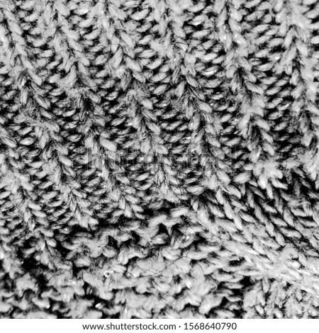 Knitted Patterns. White Sweater Brushes. Grey Knit Background. Knitting Scandinavian. Christmas Jumper Texture. Light Knitting. Monochrome Knitting Scandinavian.