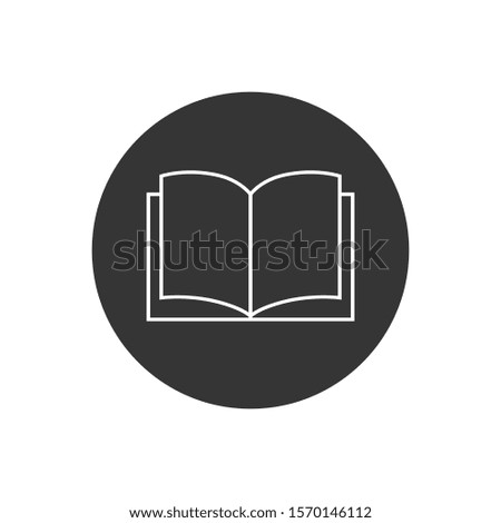 Book white icon isolated on grey background. illustration