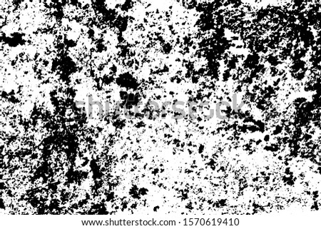 Grunge texture of dirty stone surface. Abstract background of chaotic spots, noise and grit. Overlay template. Vector illustration