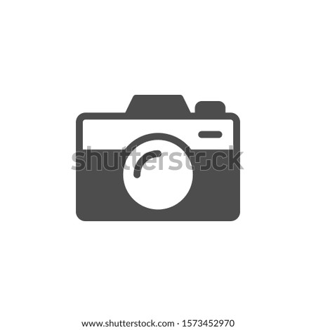 Camera glyph icon and photography concept
