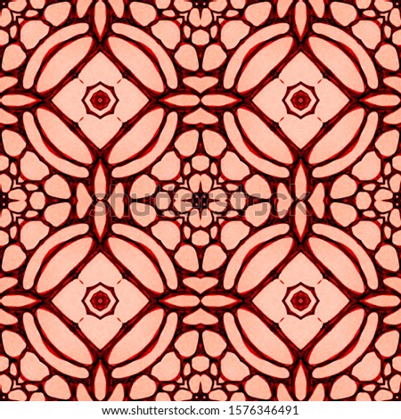 Vintage Seamless Tile Pattern. Ethnic Ornament Print. Ornamental Geometry. Sepia Colors Dressing element Asian Ornament. DIY effect art. Kaleidoscope Pattern Floral Design. Floral Design.