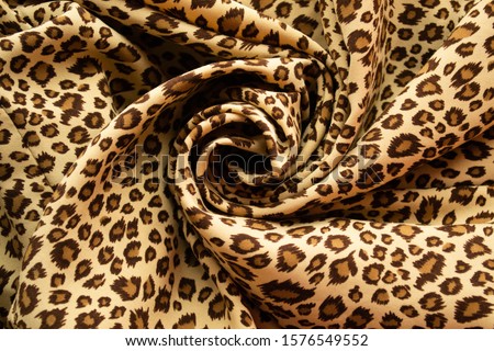 Example of fashionable Leopard pattern textile 