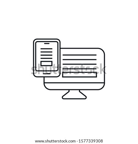 responsive design - minimal line web icon. simple vector illustration. concept for infographic, website or app.