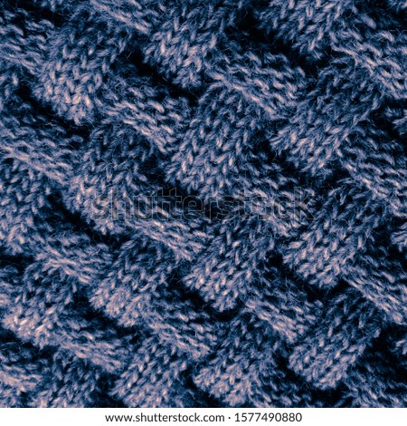 Cable Knit Texture. Bright Print. Bright Knit Fabric Rib. Scandinavian Needlework. Bright Sweater Fabric. Blue Scandinavian Borders. Clothes Pattern Winter.