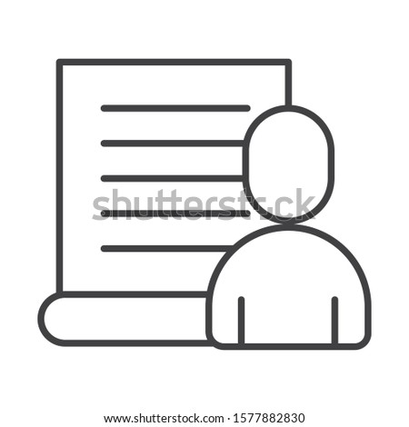 avatar businessman silhouette with paper document vector illustration design