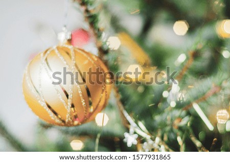 Christmas balls on christmas tree