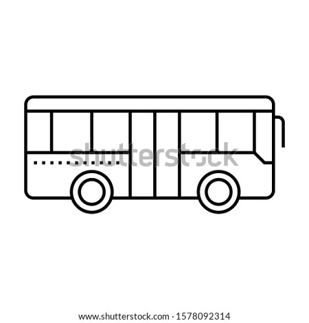bus thin line vector icon