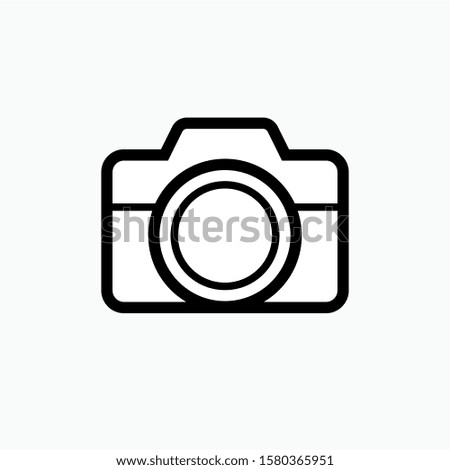 Camera Icon - Vector, Sign and Symbol in Line Art Style for Design, Presentation, Website or Apps Elements.