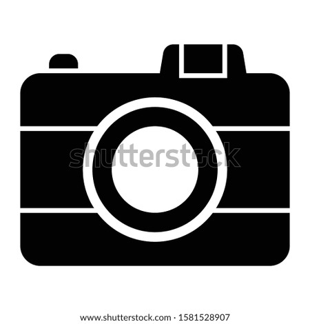 camera icon glyph vector design