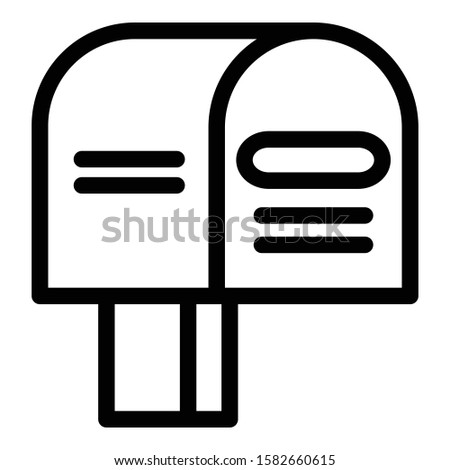 Apartment mailbox icon. Outline apartment mailbox vector icon for web design isolated on white background