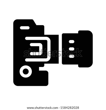 lens vector glyph flat icon 
