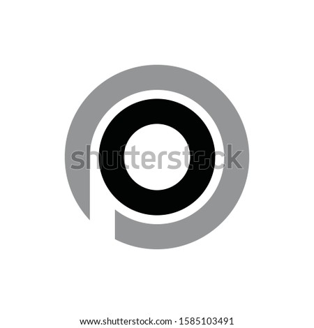 vector logo stands for PO letters for business