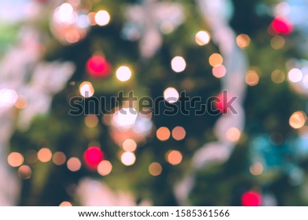 abstract colorful lights bokeh of Christmas trees. xmas, happy new year colorful background