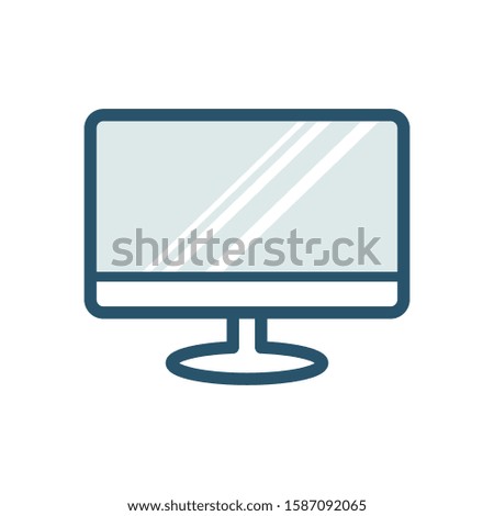 Monitor icon design template, color style