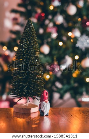 christmas tree with beautiful symbol, Christmas objects with lights 