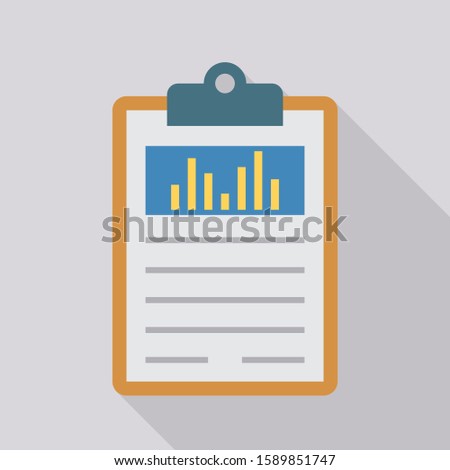 Business Management Flat icons for graph & report 