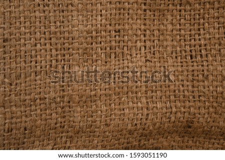 Close up brown hemp sack pattern details. Abstract for background and art work design.
