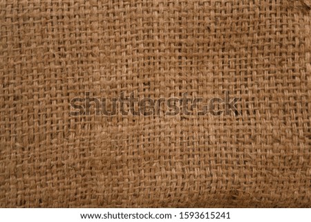 Close up brown hemp sack pattern details. Abstract for background and art work design.