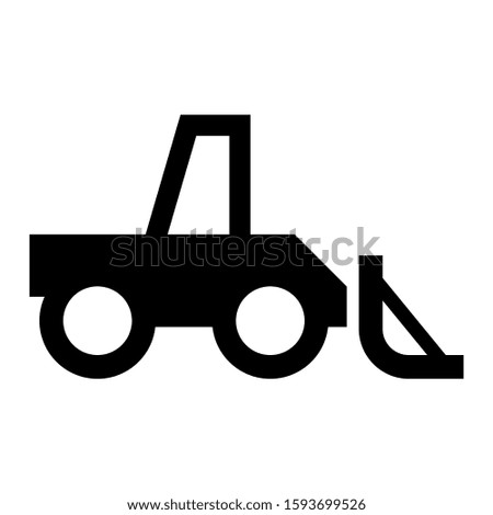 excavator icon isolated sign symbol vector illustration - high quality black style vector icons
