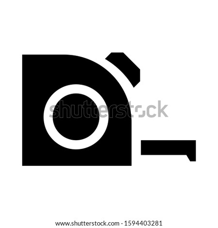 measuring tape icon isolated sign symbol vector illustration - high quality black style vector icons
