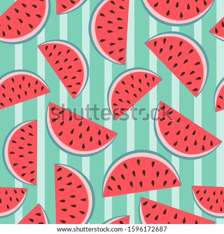 Seamless abstract pattern with hand-drawn colorful fruits
