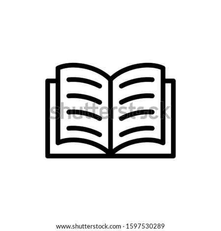 Open book icon vector design template