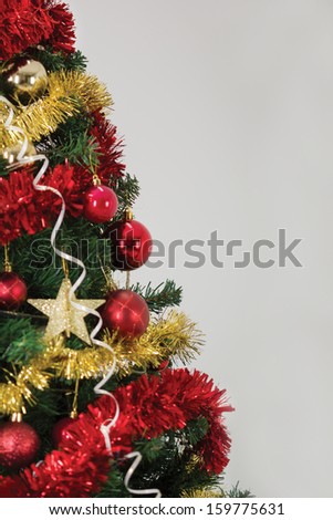 Beautiful Christmas tree with decoration