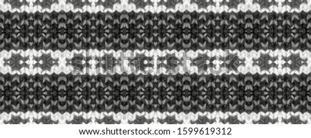 Seamless Volume Sweater Style. Ethnic Scandinavian Knitted Pattern. Slavic Handmade Fabric. White Yarn Wallpaper. Elf Style Pretty Background.