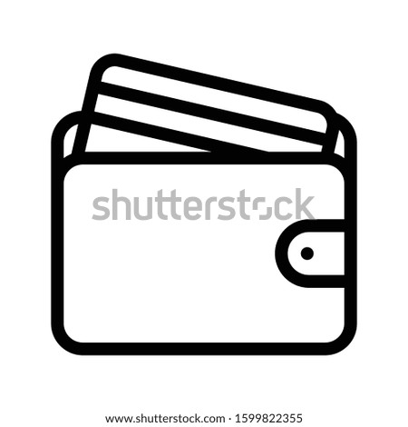 wallet vector thin line icon 