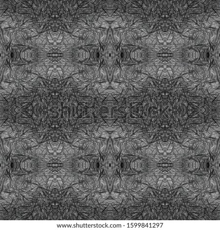 Black Vintage Seamless Background. Ethnic Ornament Print. Ethnic Ornament Print. Black Tile Oriental style. Indian Tribal Art. Hand Drawn. Kaleidoscope Art. Floral Pattern. Floral Elements