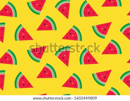 pieces of watermelon with seeds. seamless pattern. vector