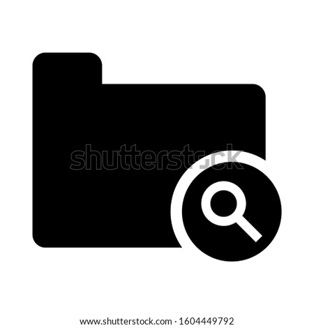 folder search icon isolated sign symbol vector illustration - Collection of high quality black style vector icons
