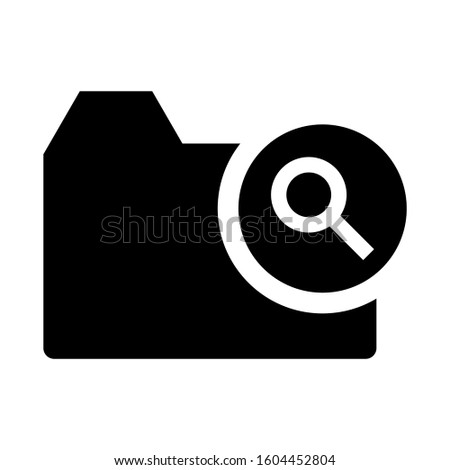 folder search icon isolated sign symbol vector illustration - Collection of high quality black style vector icons
