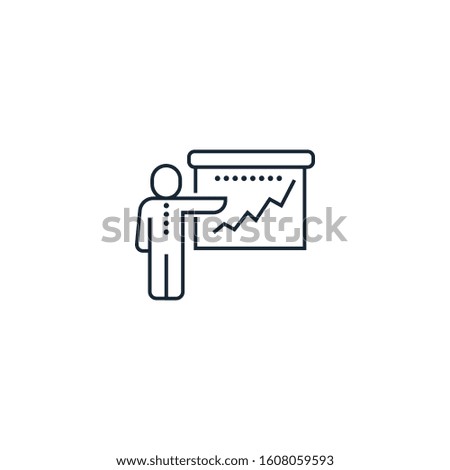 presenter creative icon. From Business People icons collection. Isolated presenter sign on white background