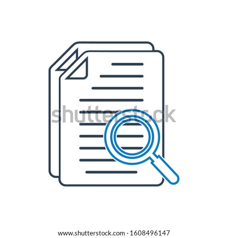 Search Document line icon. Flat style vector EPS.