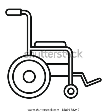 Patient wheelchair icon. Outline patient wheelchair vector icon for web design isolated on white background
